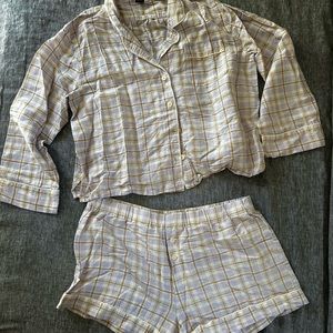 J Crew long sleeved pajama shirt set